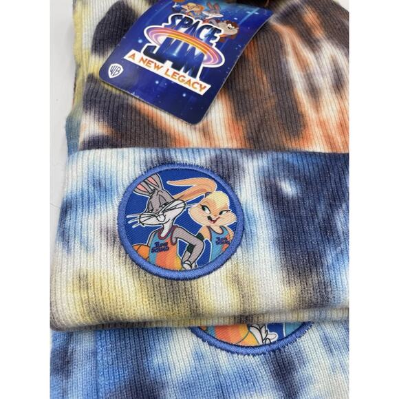 Loony Tunes Space Jam Tie Dye Scarf And Beanie Matching Set New With Tags - Picture 3 of 5